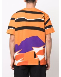 T-shirt à col rond imprimé orange Just Don