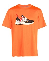 T-shirt à col rond imprimé orange Mostly Heard Rarely Seen 8-Bit