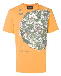 T-shirt à col rond imprimé orange Mr & Mrs Italy