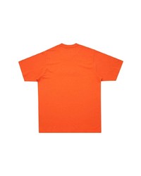 T-shirt à col rond imprimé orange Supreme