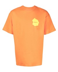 T-shirt à col rond imprimé orange Objects IV Life