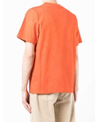 T-shirt à col rond imprimé orange Jacquemus