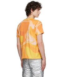 T-shirt à col rond imprimé orange ERL