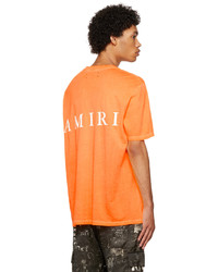 T-shirt à col rond imprimé orange Amiri