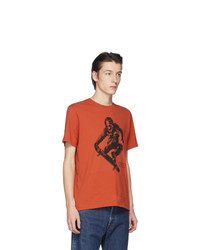 T-shirt à col rond imprimé orange Coach 1941