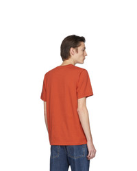 T-shirt à col rond imprimé orange Coach 1941