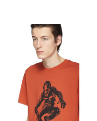 T-shirt à col rond imprimé orange Coach 1941