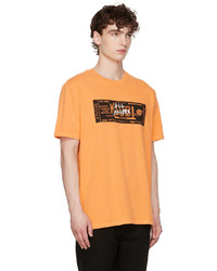 T-shirt à col rond imprimé orange Ksubi