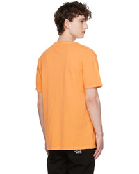 T-shirt à col rond imprimé orange Ksubi