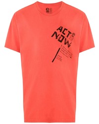 T-shirt à col rond imprimé orange OSKLEN