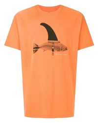 T-shirt à col rond imprimé orange OSKLEN