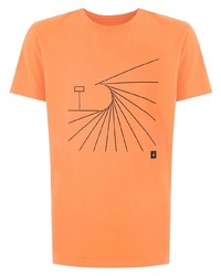 T-shirt à col rond imprimé orange OSKLEN