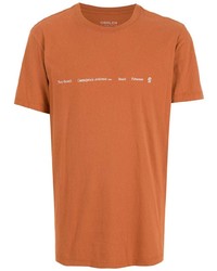 T-shirt à col rond imprimé orange OSKLEN