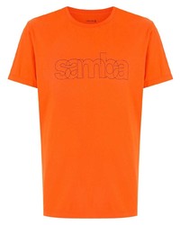 T-shirt à col rond imprimé orange OSKLEN