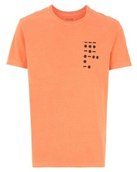 T-shirt à col rond imprimé orange OSKLEN