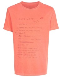 T-shirt à col rond imprimé orange OSKLEN