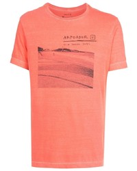 T-shirt à col rond imprimé orange OSKLEN