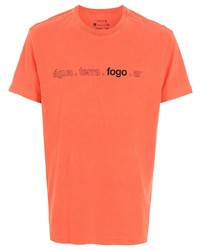 T-shirt à col rond imprimé orange OSKLEN