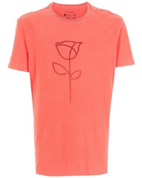 T-shirt à col rond imprimé orange OSKLEN