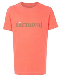 T-shirt à col rond imprimé orange OSKLEN