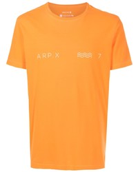 T-shirt à col rond imprimé orange OSKLEN