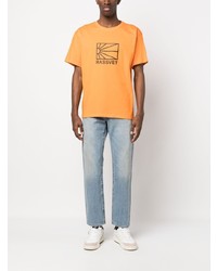 T-shirt à col rond imprimé orange PACCBET