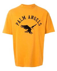 T-shirt à col rond imprimé orange Palm Angels