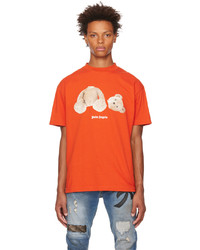 T-shirt à col rond imprimé orange Palm Angels