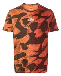 T-shirt à col rond imprimé orange Parajumpers