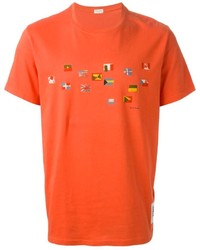 T-shirt à col rond imprimé orange Paul Smith