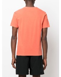 T-shirt à col rond imprimé orange Parajumpers