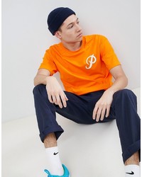 T-shirt à col rond imprimé orange Primitive