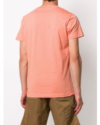 T-shirt à col rond imprimé orange Diesel