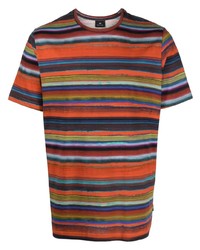 T-shirt à col rond imprimé orange PS Paul Smith