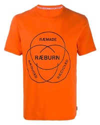 T-shirt à col rond imprimé orange Raeburn