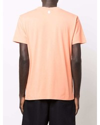T-shirt à col rond imprimé orange Marcelo Burlon County of Milan