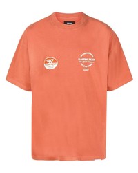 T-shirt à col rond imprimé orange Represent