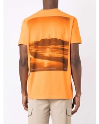 T-shirt à col rond imprimé orange OSKLEN