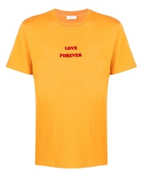 T-shirt à col rond imprimé orange Sandro Paris