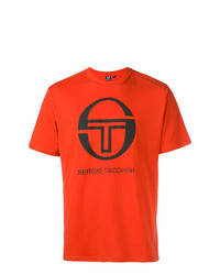 T-shirt à col rond imprimé orange Sergio Tacchini
