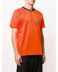T-shirt à col rond imprimé orange Sankuanz