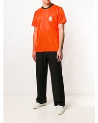 T-shirt à col rond imprimé orange Sankuanz