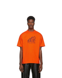 T-shirt à col rond imprimé orange St-Henri