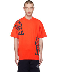 T-shirt à col rond imprimé orange Stray Rats