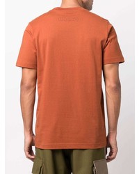 T-shirt à col rond imprimé orange Marni