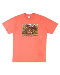 T-shirt à col rond imprimé orange Supreme