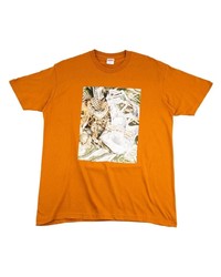 T-shirt à col rond imprimé orange Supreme