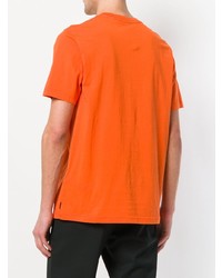 T-shirt à col rond imprimé orange Diesel