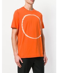 T-shirt à col rond imprimé orange Diesel