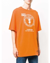 T-shirt à col rond imprimé orange Heron Preston